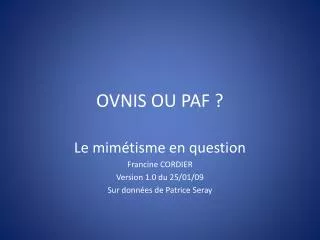 ovnis ou paf