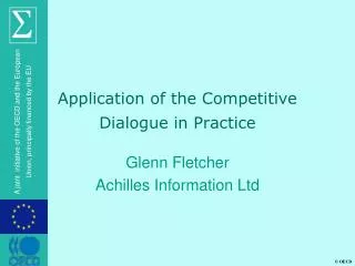 Application of the Competitive Dialogue in Practice
