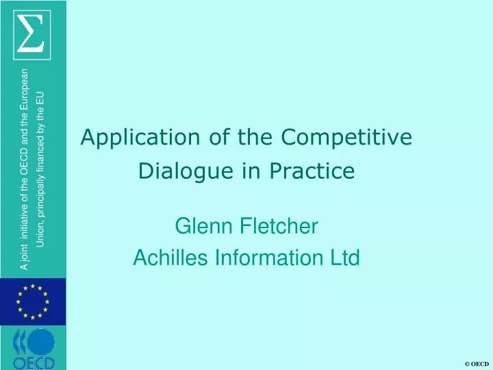 application of the competitive dialogue in practice