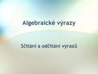 algebraick v razy
