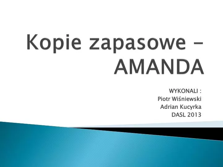 kopie zapasowe amanda