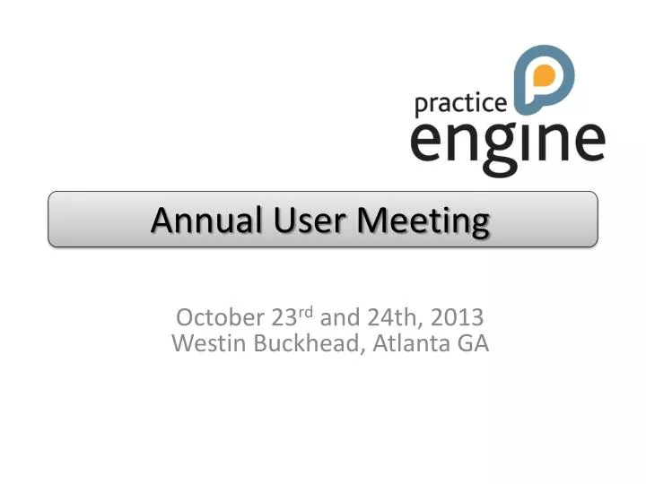 annual user meeting