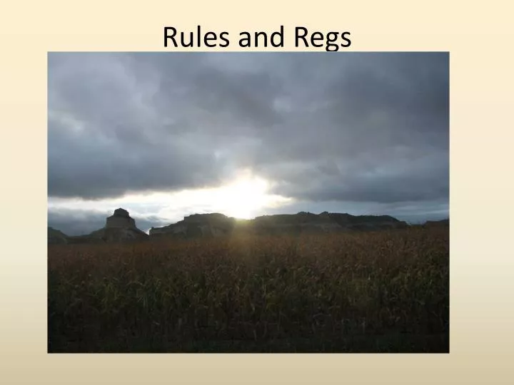 rules and regs