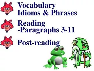 Vocabulary Idioms &amp; Phrases