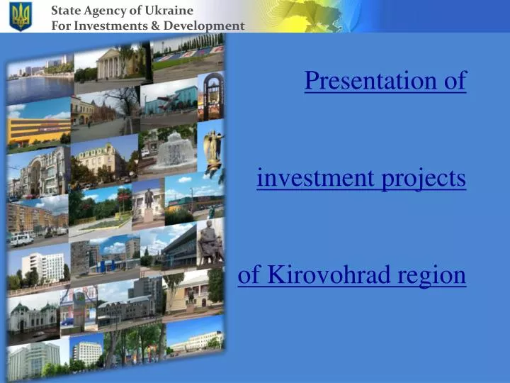 presentation of investment projects of kirovohrad region