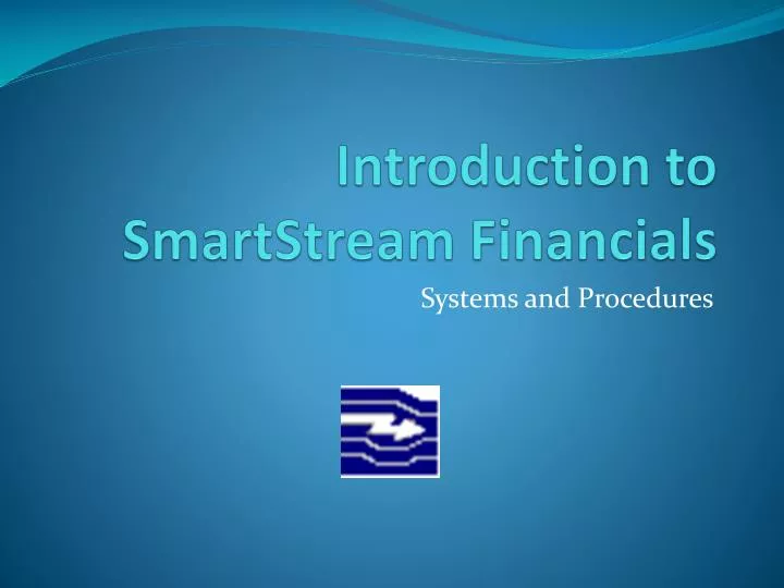 introduction to smartstream financials