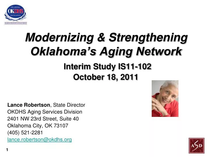 modernizing strengthening oklahoma s aging network interim study is11 102 october 18 2011