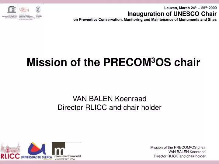 mission of the precom 3 os chair