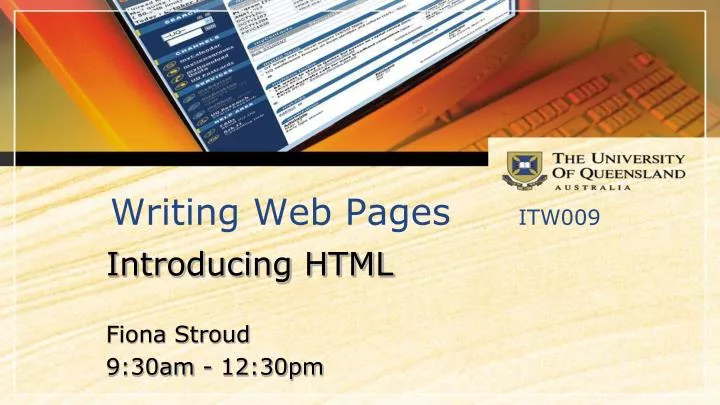 writing web pages itw009