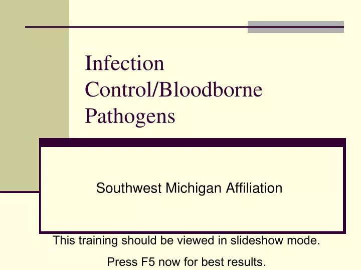 infection control bloodborne pathogens