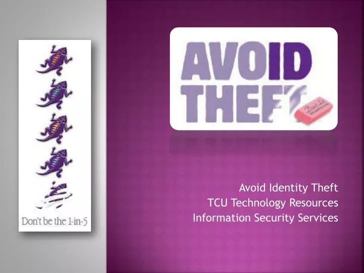 avoid identity theft tcu technology resources information security services