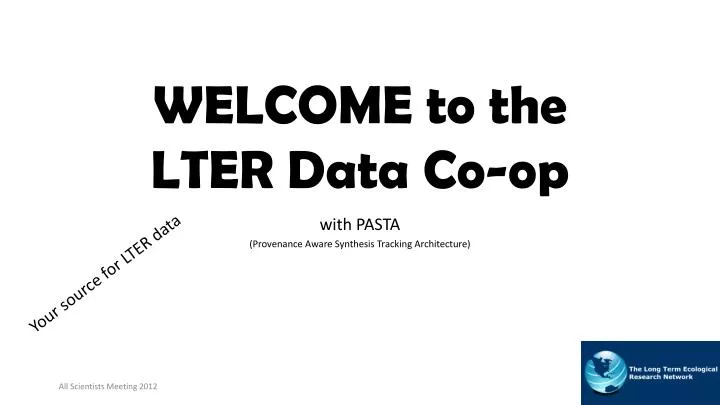 welcome to the lter data co op