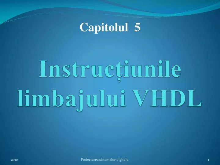 instruc iunile limbajului vhdl