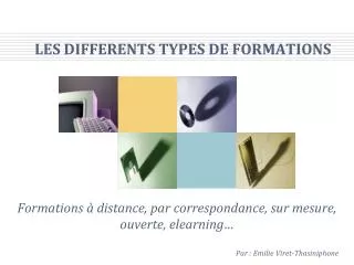 les differents types de formations