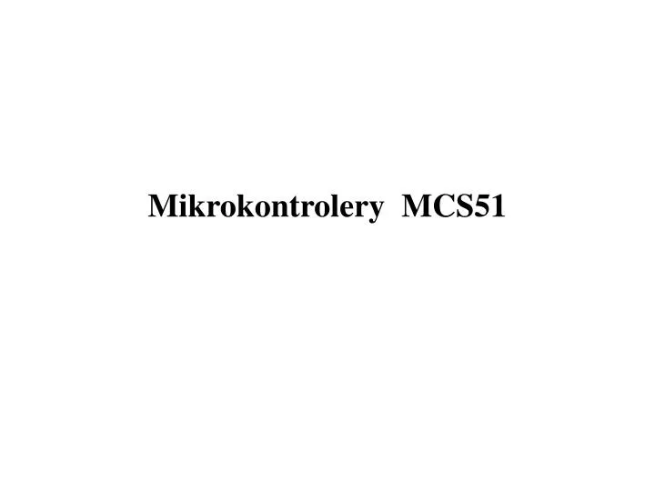 mikrokontrolery mcs51