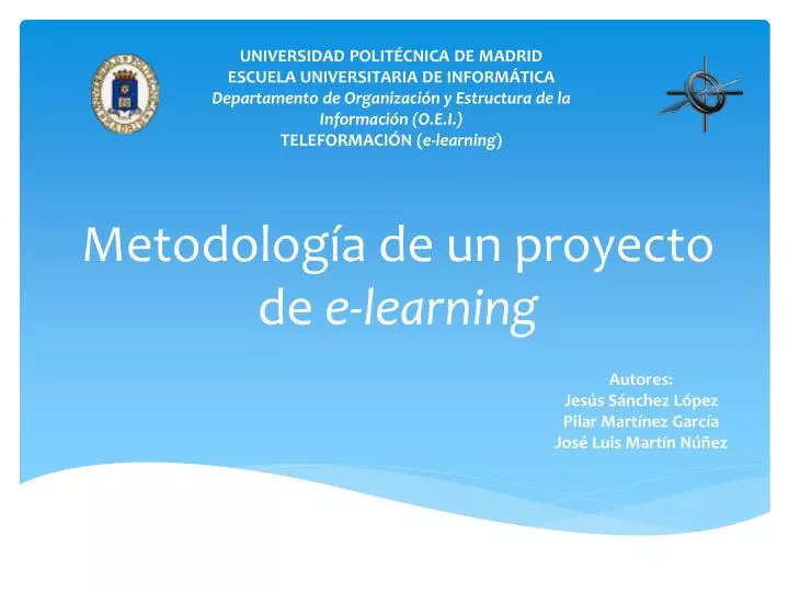 metodolog a de un proyecto de e learning