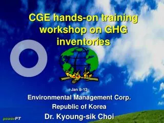 CGE hands-on training workshop on GHG inventories
