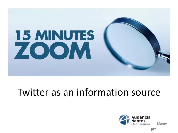 twitter as an information source