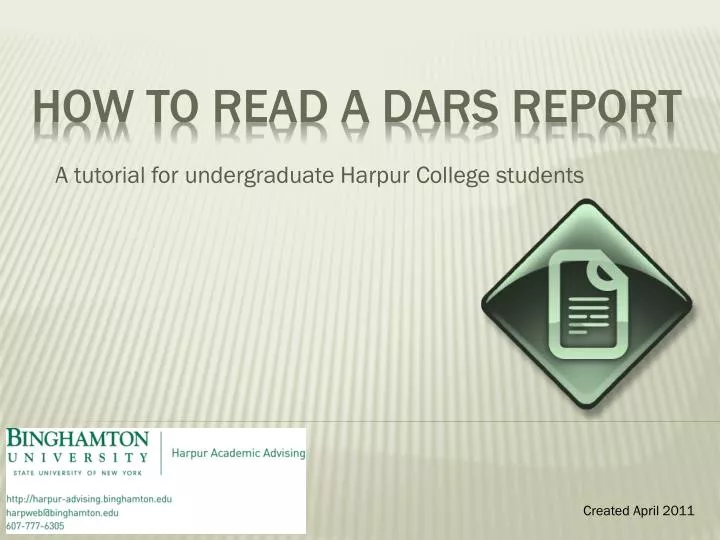 a tutorial for undergraduate harpur college students