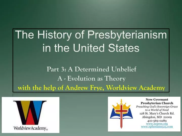 the history of presbyterianism in the united states