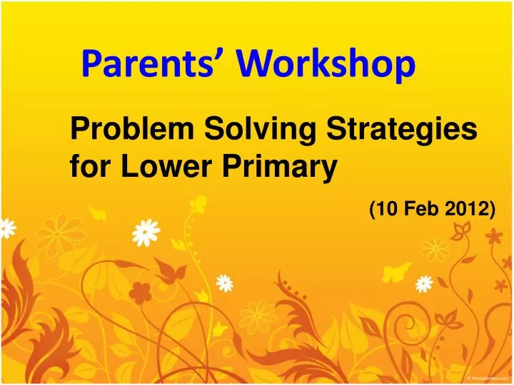 parents workshop