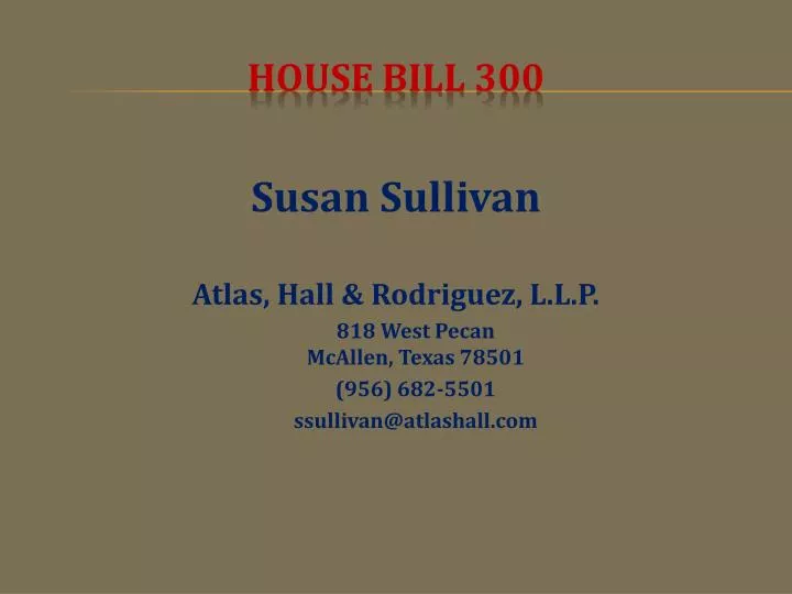house bill 300