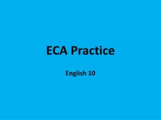 ECA Practice