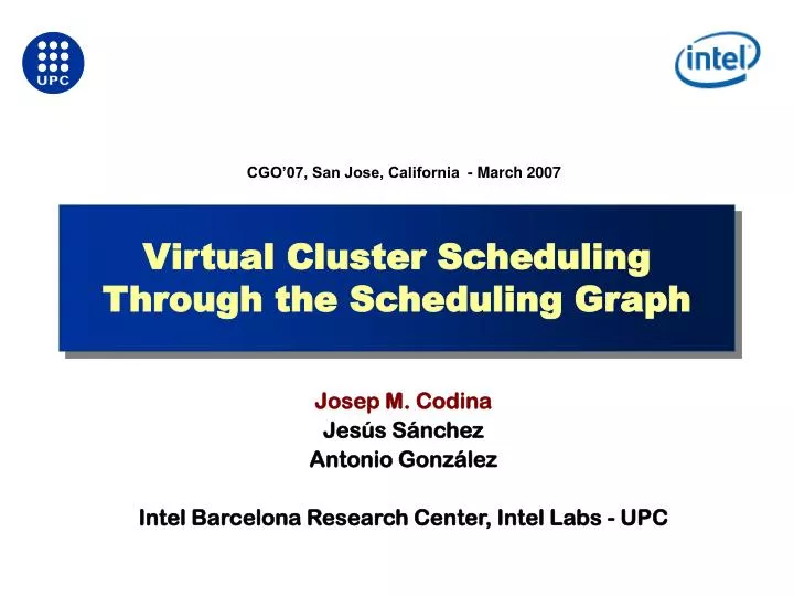 virtual cluster scheduling through the scheduling graph