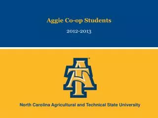 Aggie Co-op Students