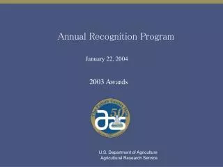 Annual Recognition Program