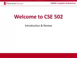 Welcome to CSE 502