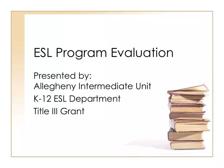 esl program evaluation