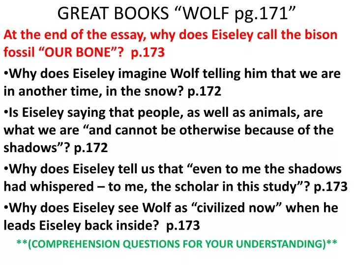 great books wolf pg 171