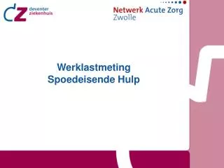 werklastmeting spoedeisende hulp