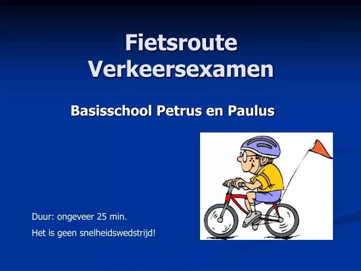 fietsroute verkeersexamen