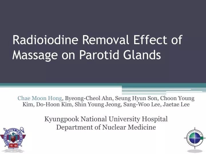 radioiodine removal effect of massage on parotid glands