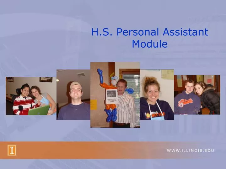 h s personal assistant module