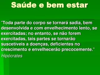 sa de e bem estar