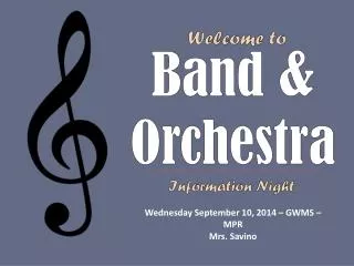 Band &amp; Orchestra