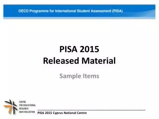 PISA 2015 Released Material