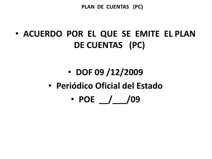 plan de cuentas pc