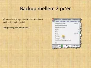 backup mellem 2 pc er