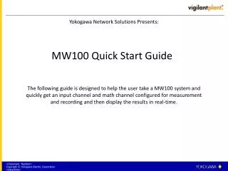 MW100 Quick Start Guide