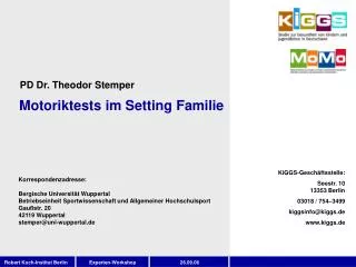 motoriktests im setting familie