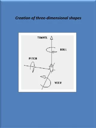 Creation of three-dimensional shapes