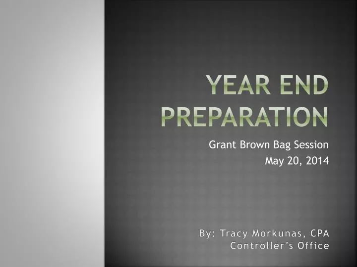 year end preparation
