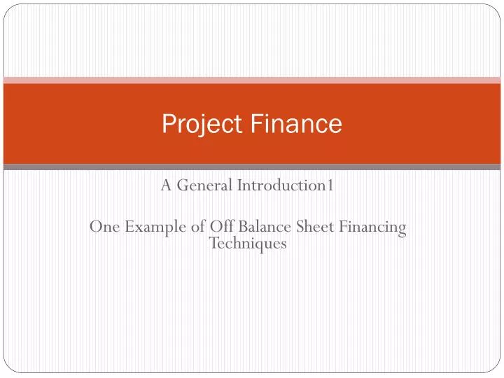 project finance