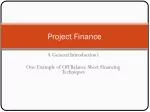Project Finance - slide 1