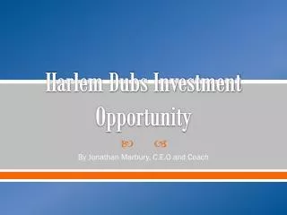Harlem Dubs Investment Opportunity