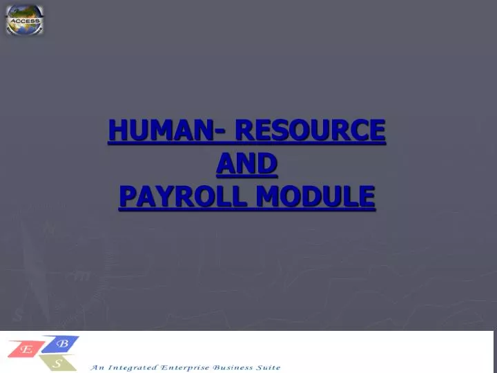 human resource and payroll module